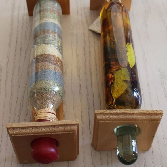 Rolling pins set of 2 gourmet glass rolling pins with display rack - Picture 6 of 14